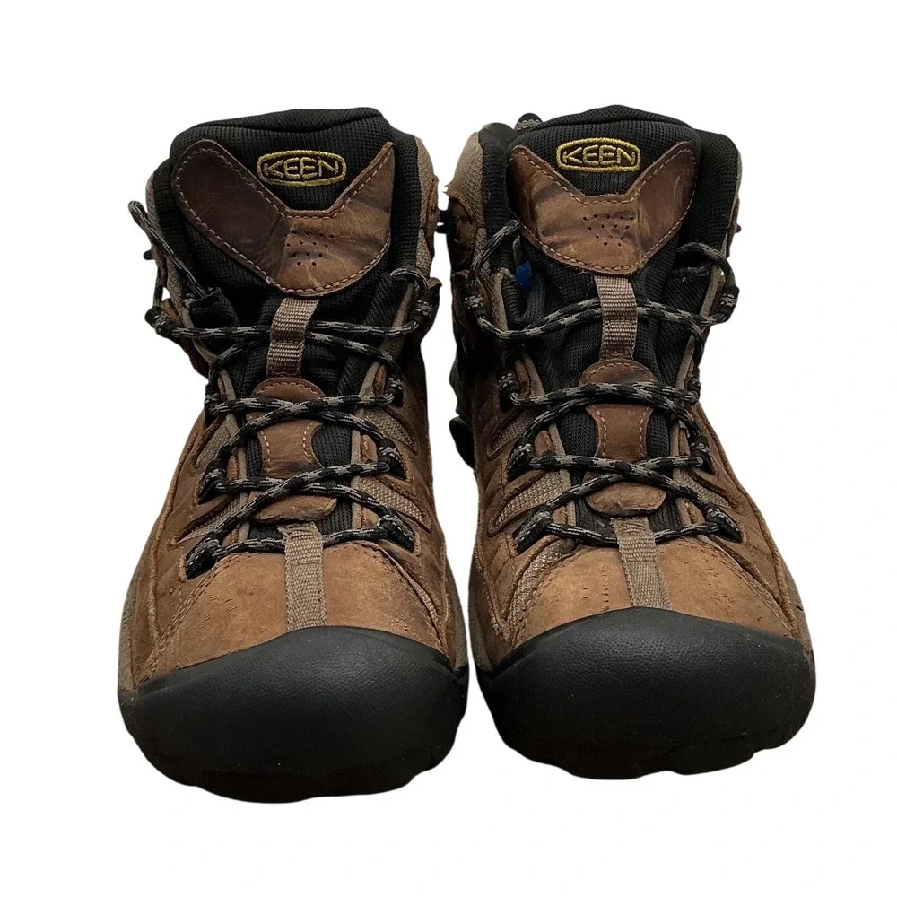 Keen Targhee II Mid Waterproof Hiking Boots Brown Leather Mens 11 1008418